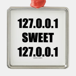 Ornamento De Metal 127.0.0.1 127.0.0.1 doce (geek Home doce Home)