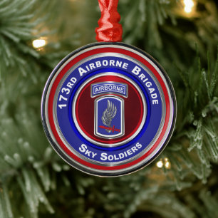 Ornamento De Metal 173º Airborn173º Aire Brigade Keepsaame Natal