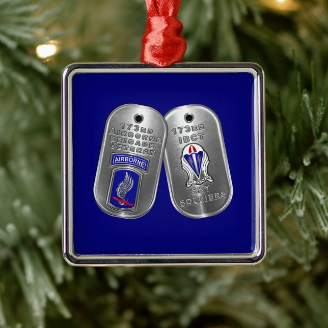 Ornamento De Metal 173rd Airborne Brigade  Christmas (Árvore)