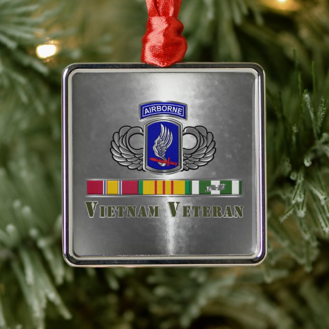 Ornamento De Metal 173rd Airborne Brigade Vietnam Vet Christmas (Árvore)