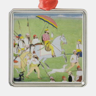 Ornamento De Metal 1796-1840) caças de Rajah Dhian Singh (com compan