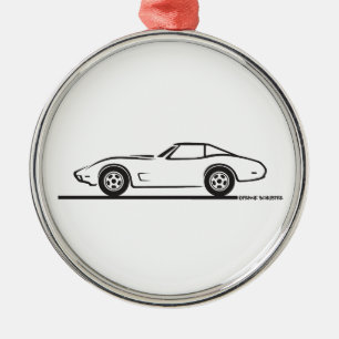 Ornamento De Metal 1974 1975 1976 1978 Duro Chevrolet Corvette Top T