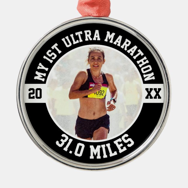 Ornamento De Metal 1st Ultra Marathon First Marathoner Running Runner (Frente)