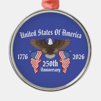 Ornamento De Metal 250th USA Anniversary 4th Of July Independence Day