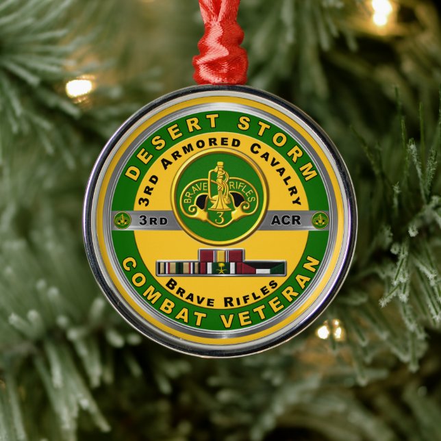 Ornamento De Metal 3º Regimento de Cavalaria Armada Tempestade Vetera (Árvore)