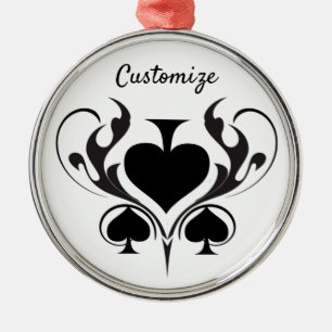 Ornamento De Metal 3 Espadas Negras Tribal Thunder_Cove