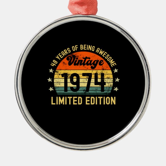 Ornamento De Metal 48.a edição limitada de presentes de aniversário v (Frente)