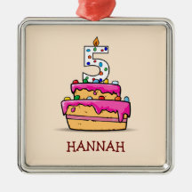 5 de Aniversário, 5 no Bolo Rosa Doce