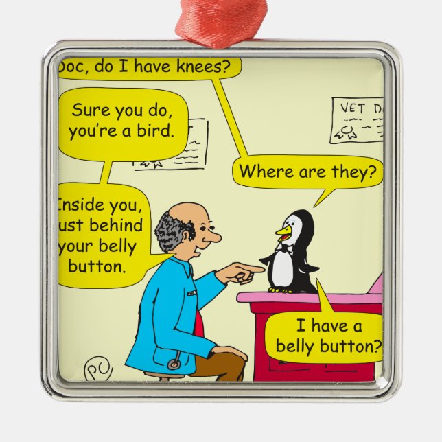 Ornamento De Metal 617 eu tenho desenhos animados dos joelhos (Frente)