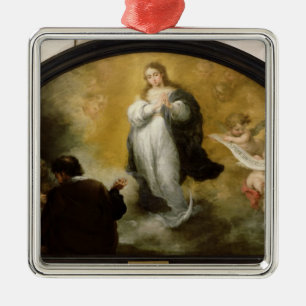 Ornamento De Metal A aparição do Virgin, 1665
