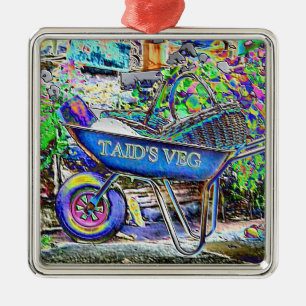 ORNAMENTO DE METAL A BARRA DE RODAS DA AVÓ