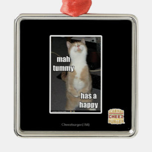 Ornamento De Metal A barriga do Mah tem um feliz