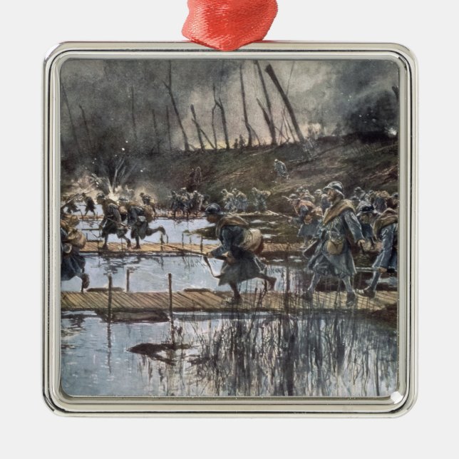 Ornamento De Metal A batalha do Yser em 1914 (Frente)