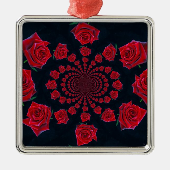 Ornamento De Metal A Beleza dos Rosas: Fantasia Floral (Frente)