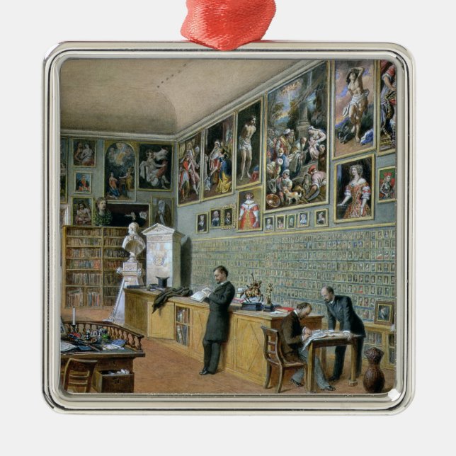Ornamento De Metal A biblioteca (Frente)
