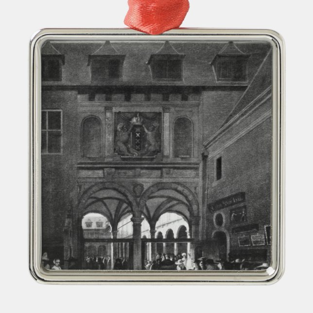 Ornamento De Metal A bolsa de valores em Amsterdão (Frente)