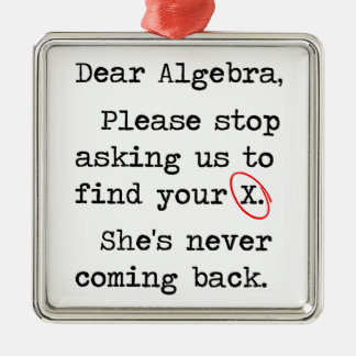 Ornamento De Metal A cara álgebra para de por favor pedir que nós