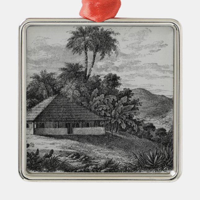 Ornamento De Metal A casa de um plantador em Brasil (Frente)
