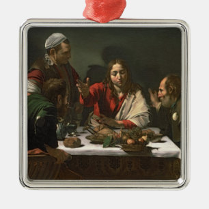 Ornamento De Metal A ceia em Emmaus, 1601 (óleo e tempera)