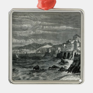 Ornamento De Metal A cidade de Genoa