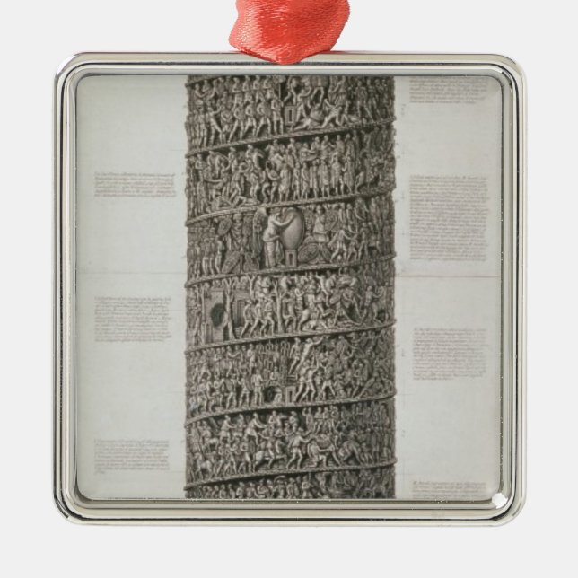 Ornamento De Metal A coluna de Trajan (gravura) (Frente)
