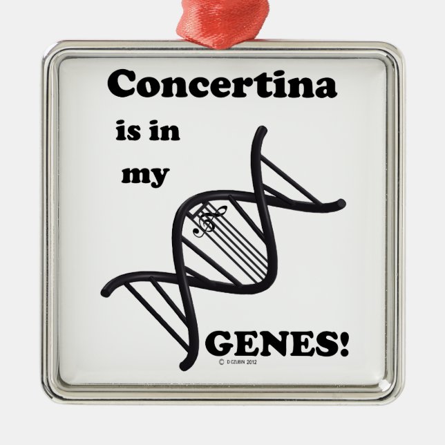 Ornamento De Metal A Concertina Está Nos Meus Genes (Frente)