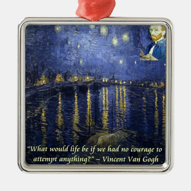 Ornamento De Metal A coragem de Van Gogh (Frente)