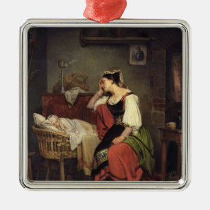 Ornamento De Metal A criança doente