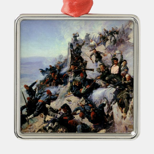 Ornamento De Metal A defesa do Aerie de Eagle (Frente)