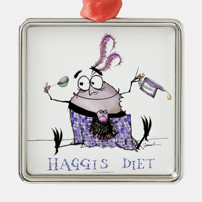 Ornamento De Metal a dieta dos haggis (Frente)