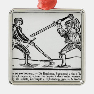 Ornamento De Metal A educação de Pantagruel, ilustração