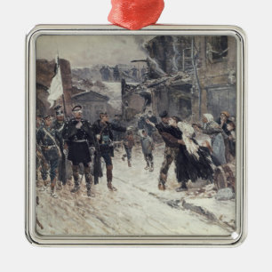 Ornamento De Metal A entrada em Belfort do comandante alemão