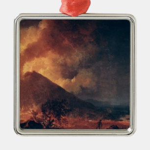 Ornamento De Metal A erupção do Monte Vesúvio em 1771
