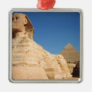 Ornamento De Metal A esfinge e a pirâmide de Khafre, Giza