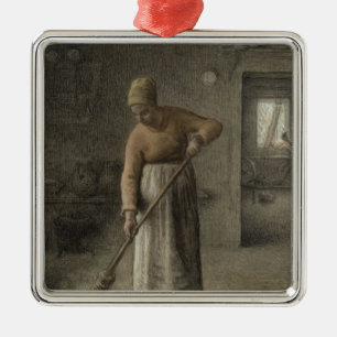 Ornamento De Metal A esposa que varre, 1867 de um fazendeiro