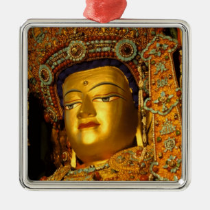 Ornamento De Metal A estátua de Jowo Buddha dourada, o Templo Jokhan