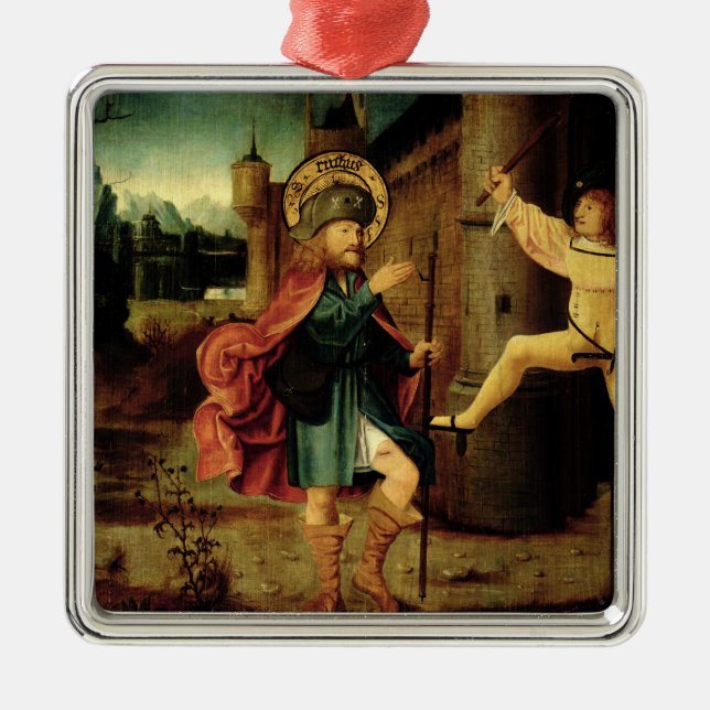 Ornamento De Metal A expulsão do santo Roch de Roma (Frente)