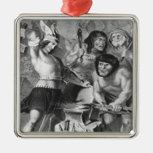 Ornamento De Metal A forja de Vulcan