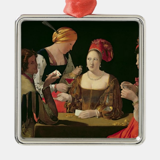 Ornamento De Metal A fraude com o ás de diamantes (Frente)