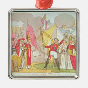 Ornamento De Metal A Guerra Santa - uma visão, desenhos animados
