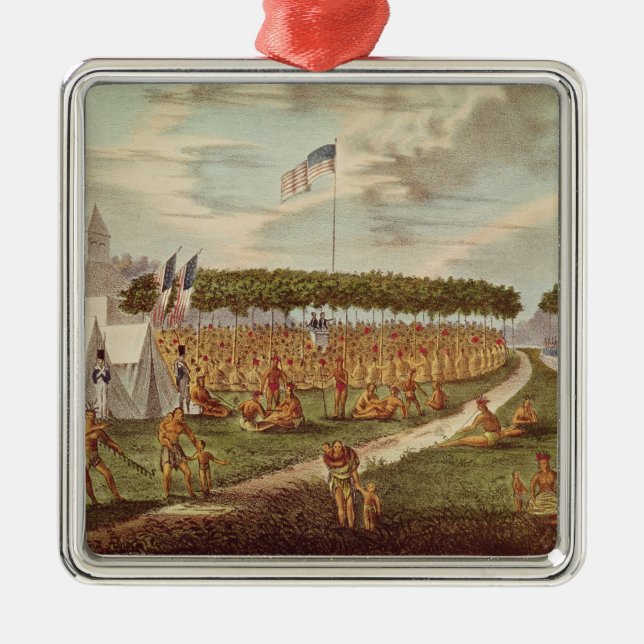 Ornamento De Metal A ideia do grande Tratado guardarou na pradaria du (Frente)