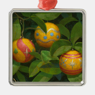 Ornamento De Metal A laranja Ornaments a caneca do Natal