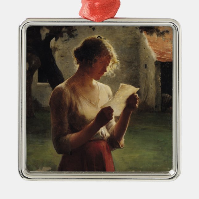 Ornamento De Metal A letra (Frente)