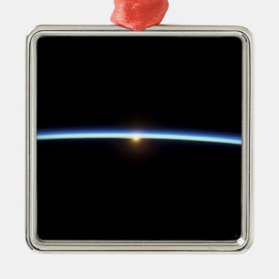 Ornamento De Metal A linha fina da atmosfera de terra 2