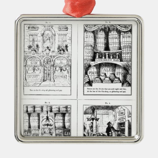 Ornamento De Metal A loja da gim (Frente)