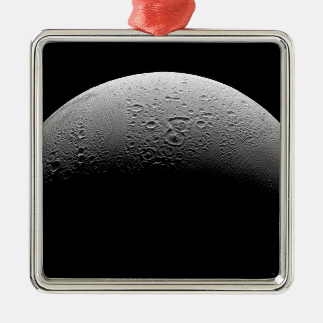 Ornamento De Metal A lua de Saturno Enceladus 5 (Frente)