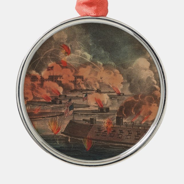 Ornamento De Metal A Luta Do Excelente Na Guerra Civil De Charleston, (Frente)