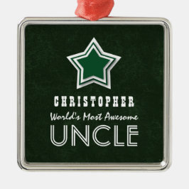 Ornamento De Metal A maioria de TIO impressionante estrela verde e