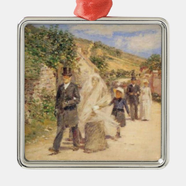 Ornamento De Metal A Marcha Casamento (Frente)