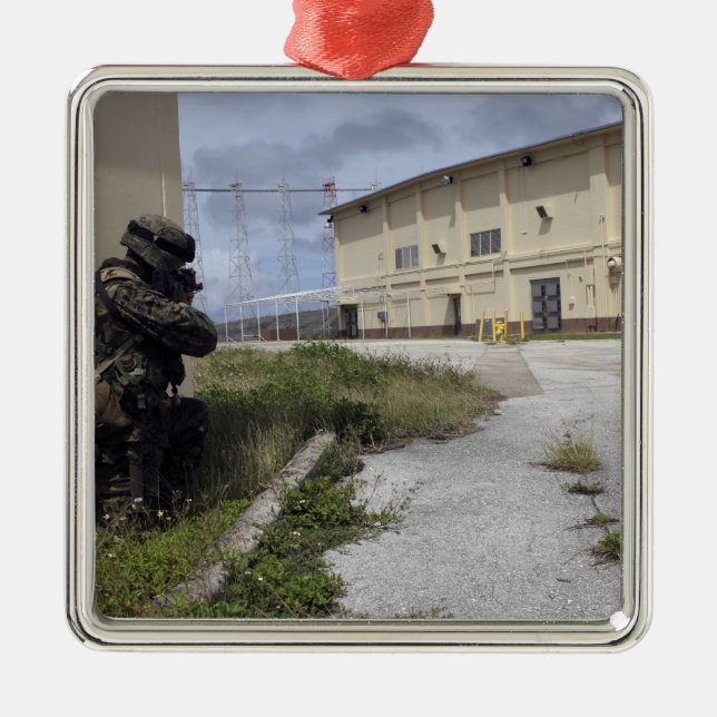 Ornamento De Metal A Marinha posta a segurança (Frente)